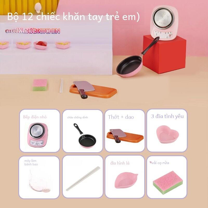 Bộ Đồ Chơi Nhà Bếp Mini Cho Trẻ Em Nấu Ăn Thật Bộ Quà Tặng Sinh Nhật Cho Bé Gái Bộ Đồ Chơi Nấu Ăn Đầ