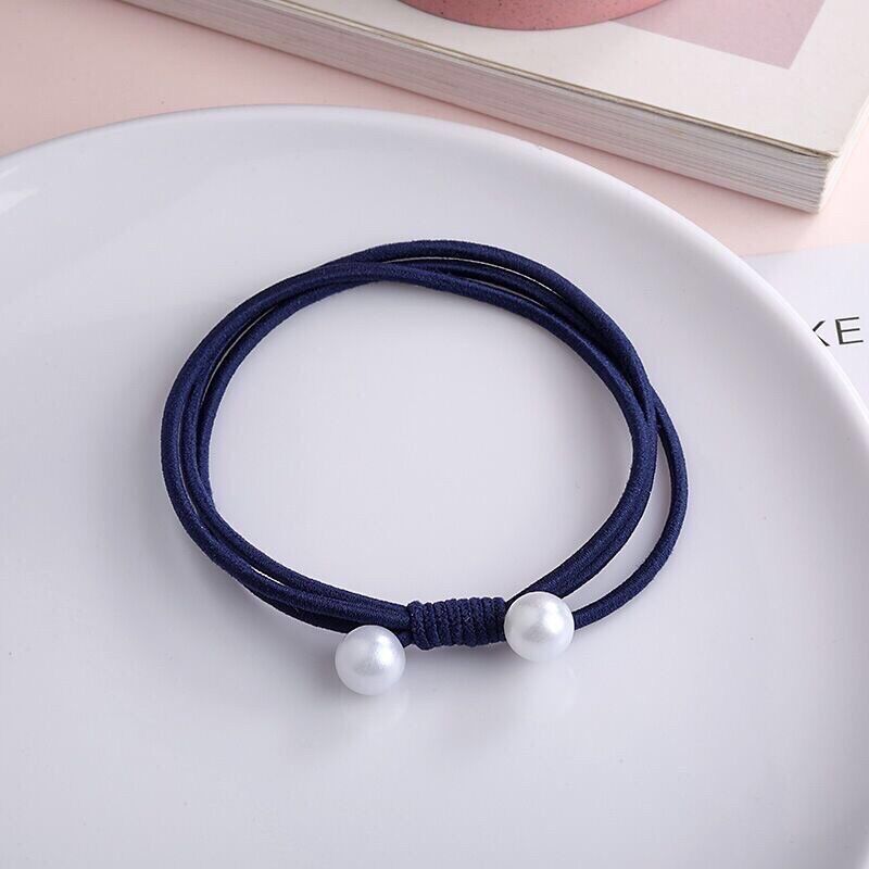 Dây thun cột tóc đính ngọc trai dễ thương