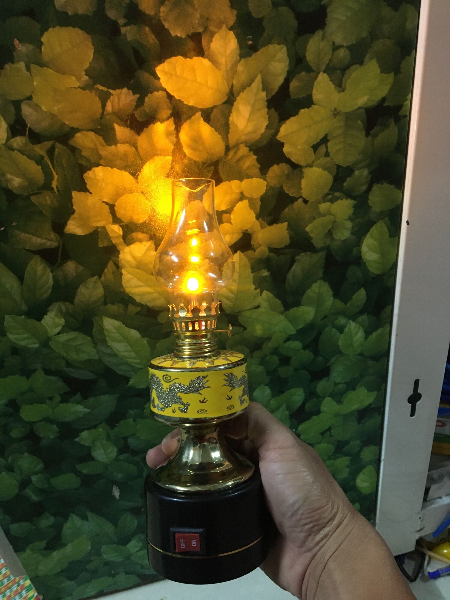 Đèn thờ dùng pin Kim Sa cao cấp hàng đẹp