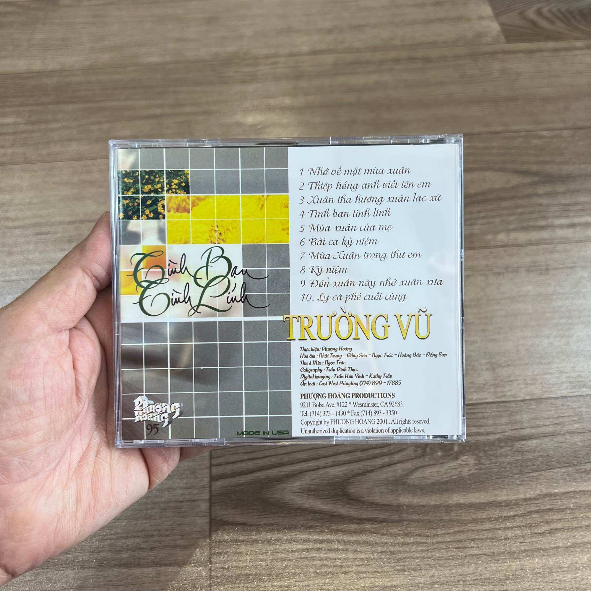 Đĩa CD Trường Vũ - Tình bạn, tình lính