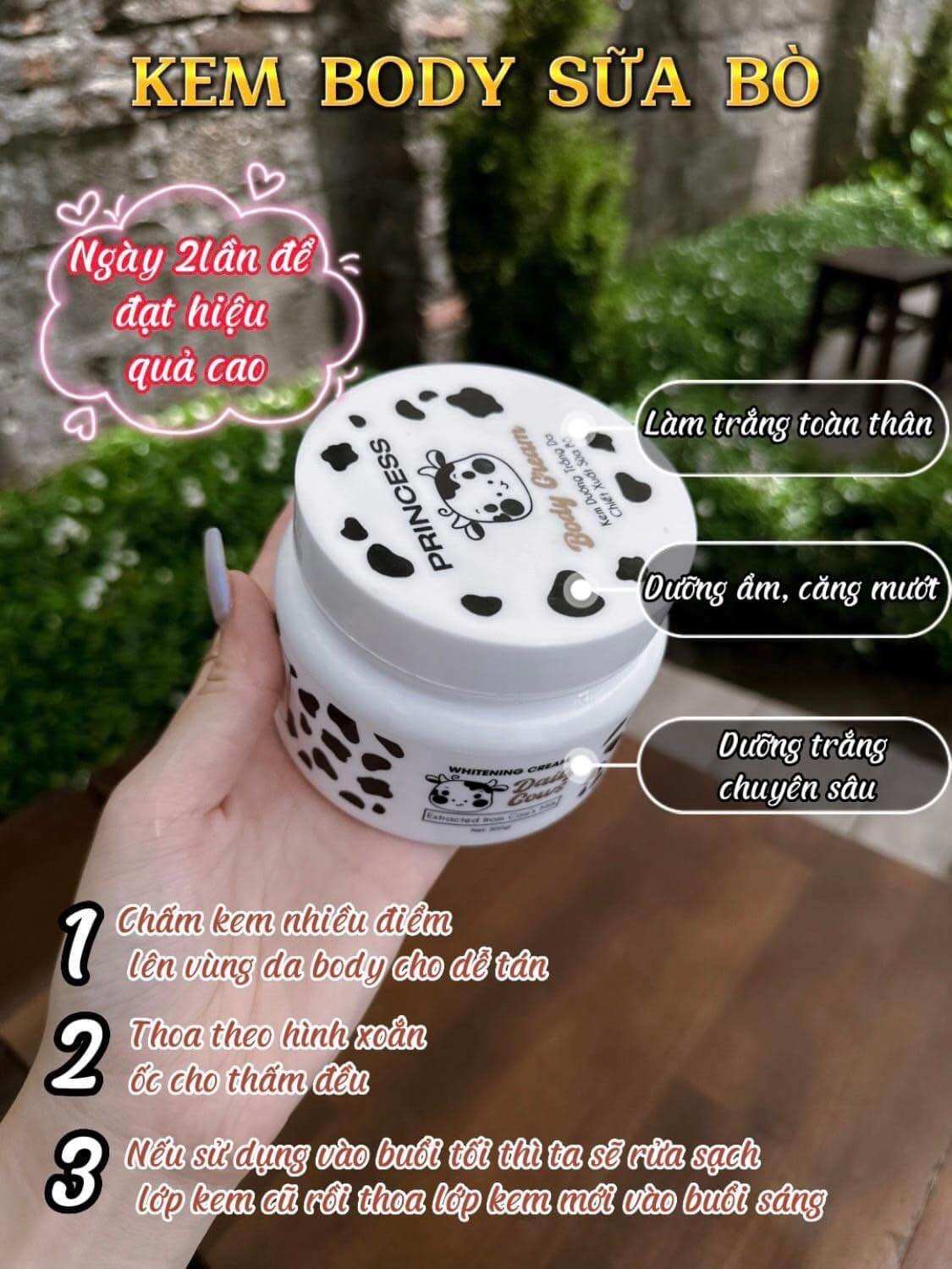 KEM BODY SỮA BÒ PRINCESS