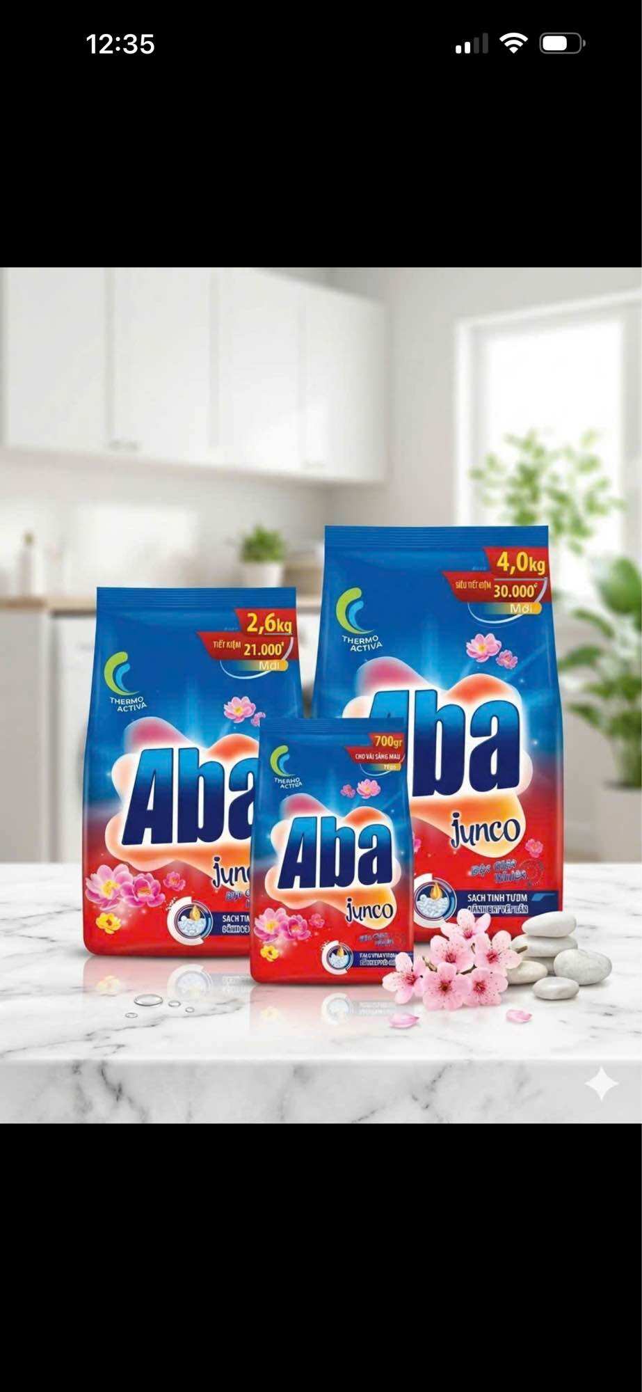 Bột Giặt Aba đủ size