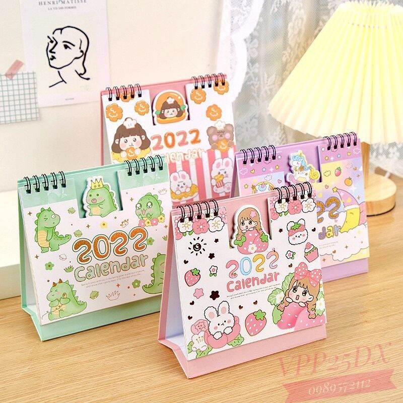 Lịch để bàn cute 2022. (15cm * 16cm).