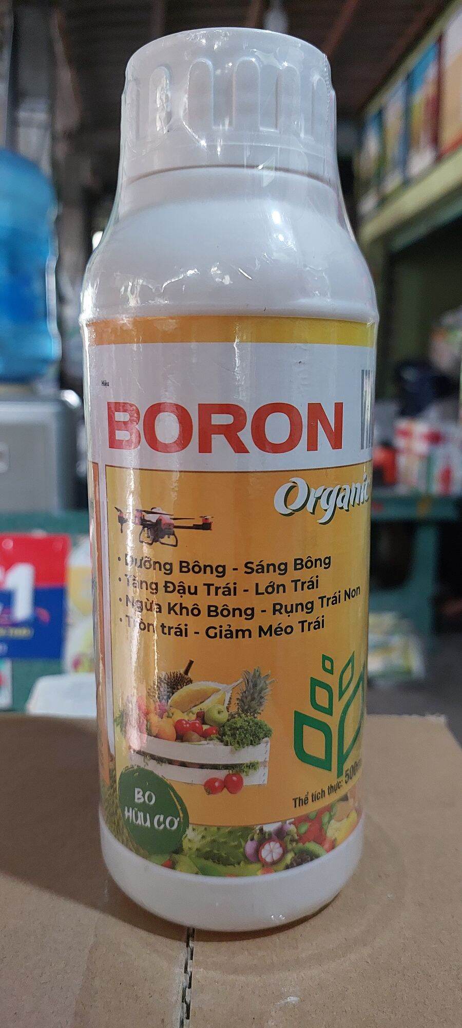 Thuốc kích thích đậu trái Boron Oganic làm dai cuống chống rụng hoa, trái non trên cây trồng