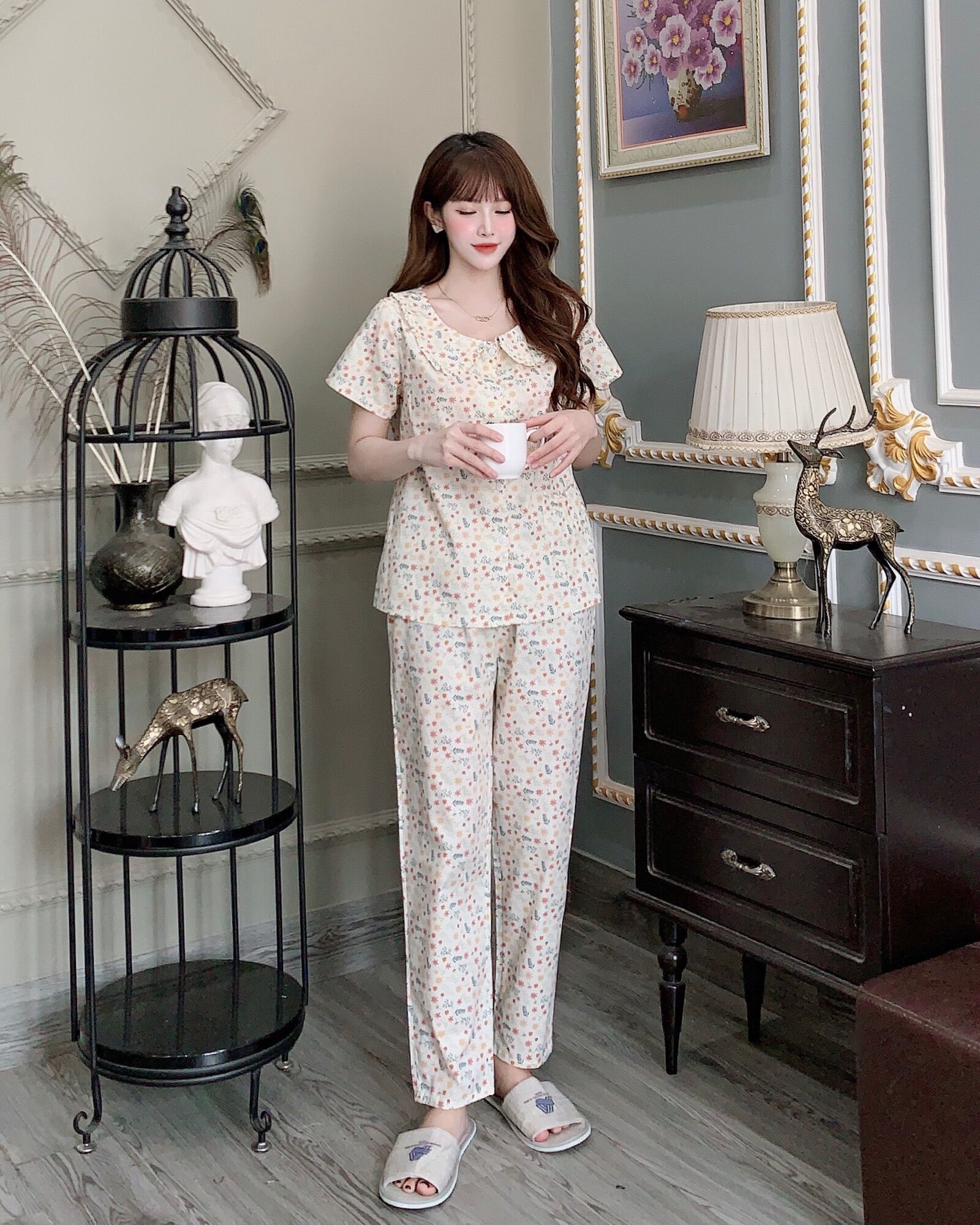 Đồ bộ xinh chất thô mềm mát