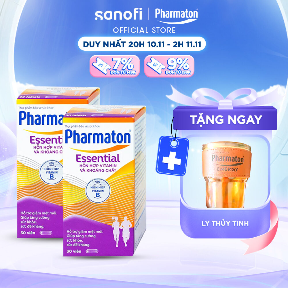 Bộ 2 Lọ Thực Phẩm Bảo Vệ Sức Khỏe Pharmaton Essential 30 Viên/Lọ