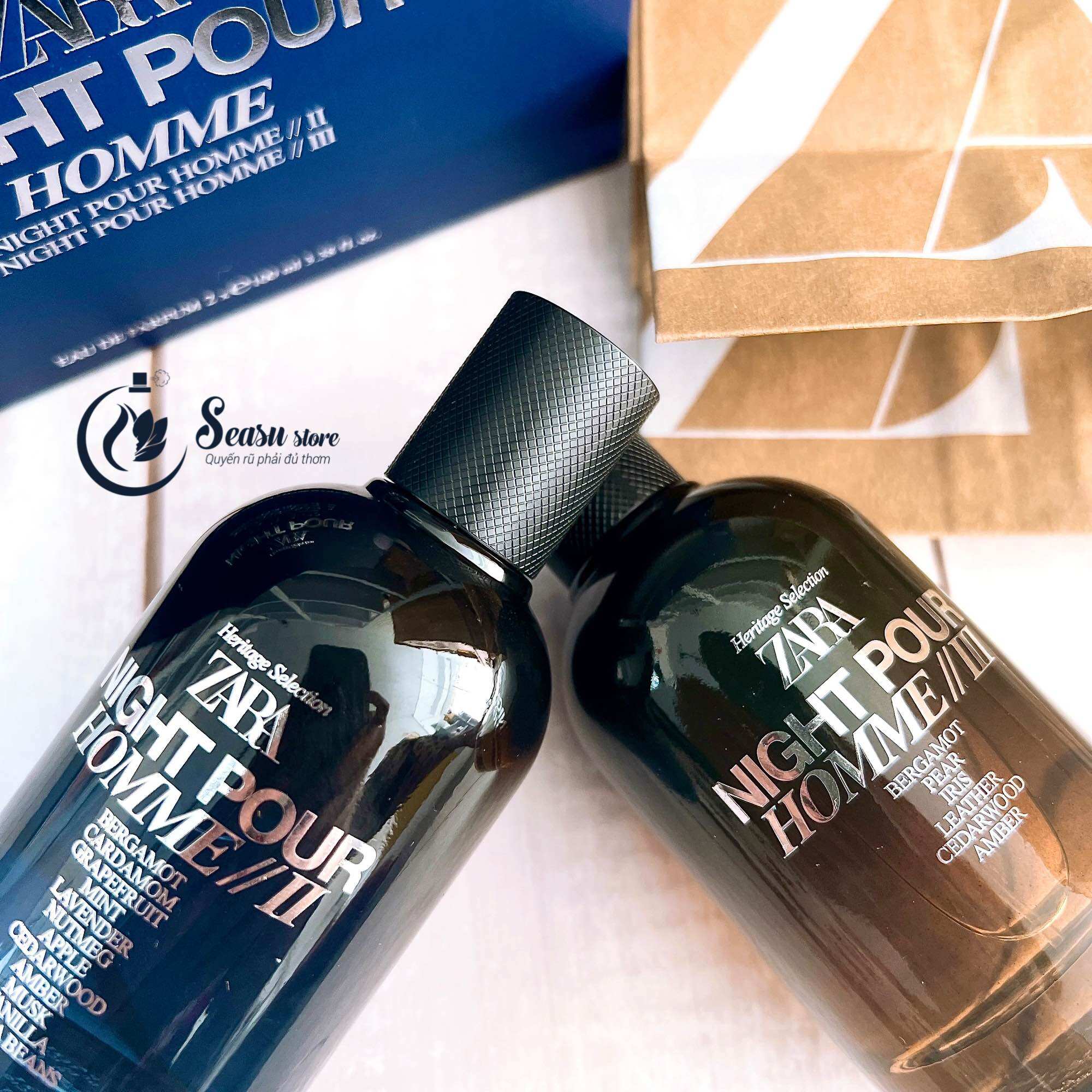 Set Nước hoa Night Pour Homme II & III 100 ml