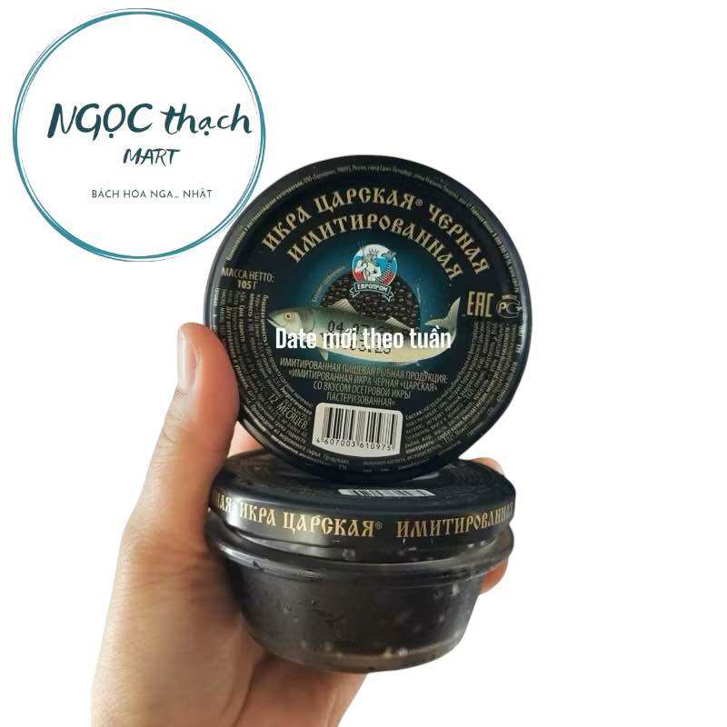 Trứng cá tầm đen nga hàng chuẩn siêu thị nga date mới
