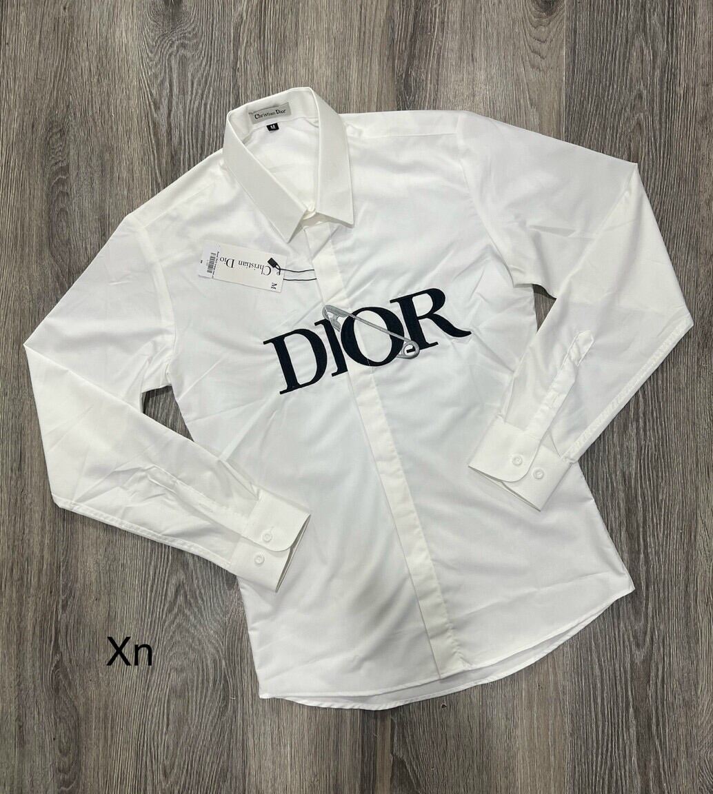 Áo sơ mi trắng Dior cổ đen  LIMANStore Việt Nam