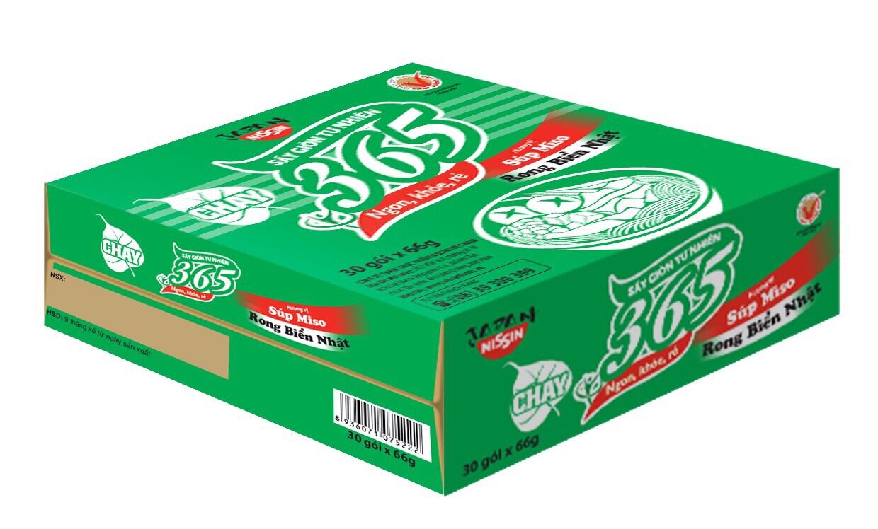 Mì chay không chiên 365 soup miso rong biển