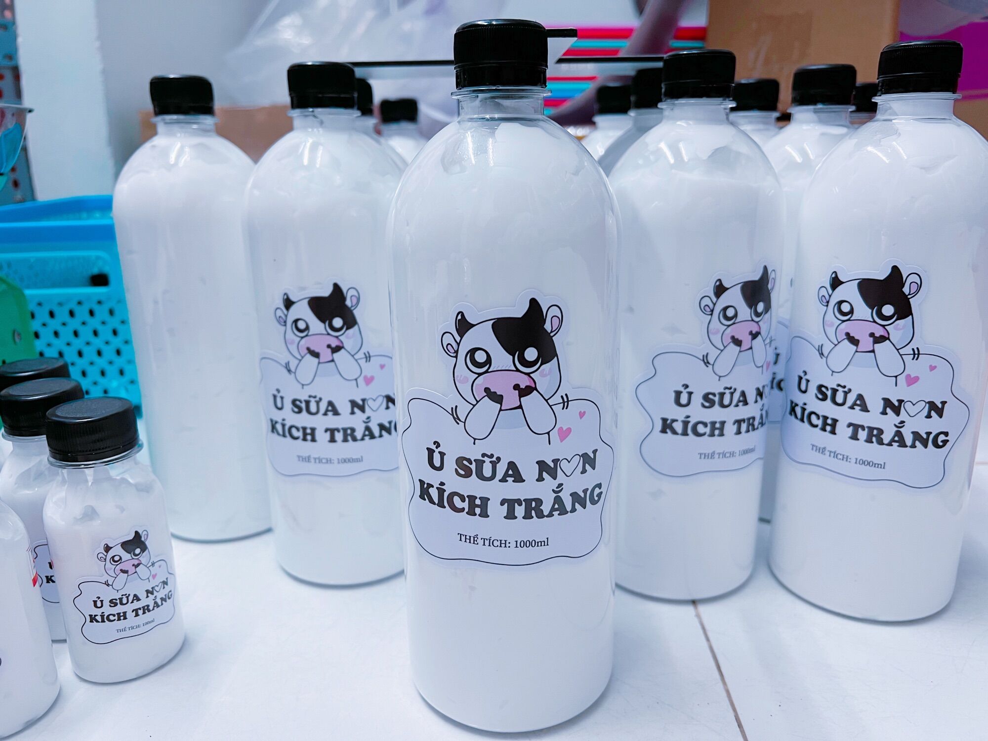 Ủ kích trắng sữa non cô đặc chai 1 lít ( 1000ml )