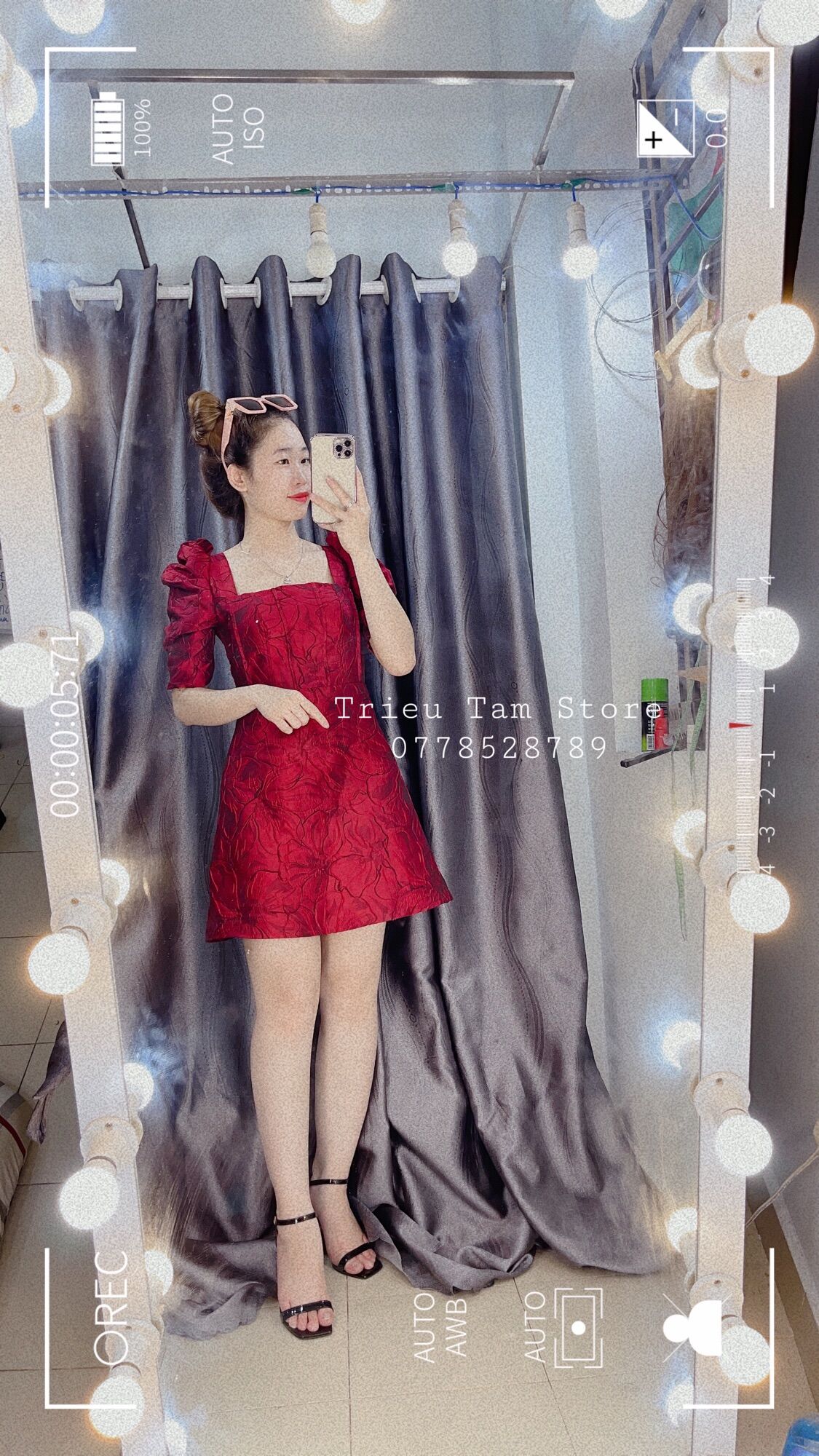 Đầm gấm xả hàng