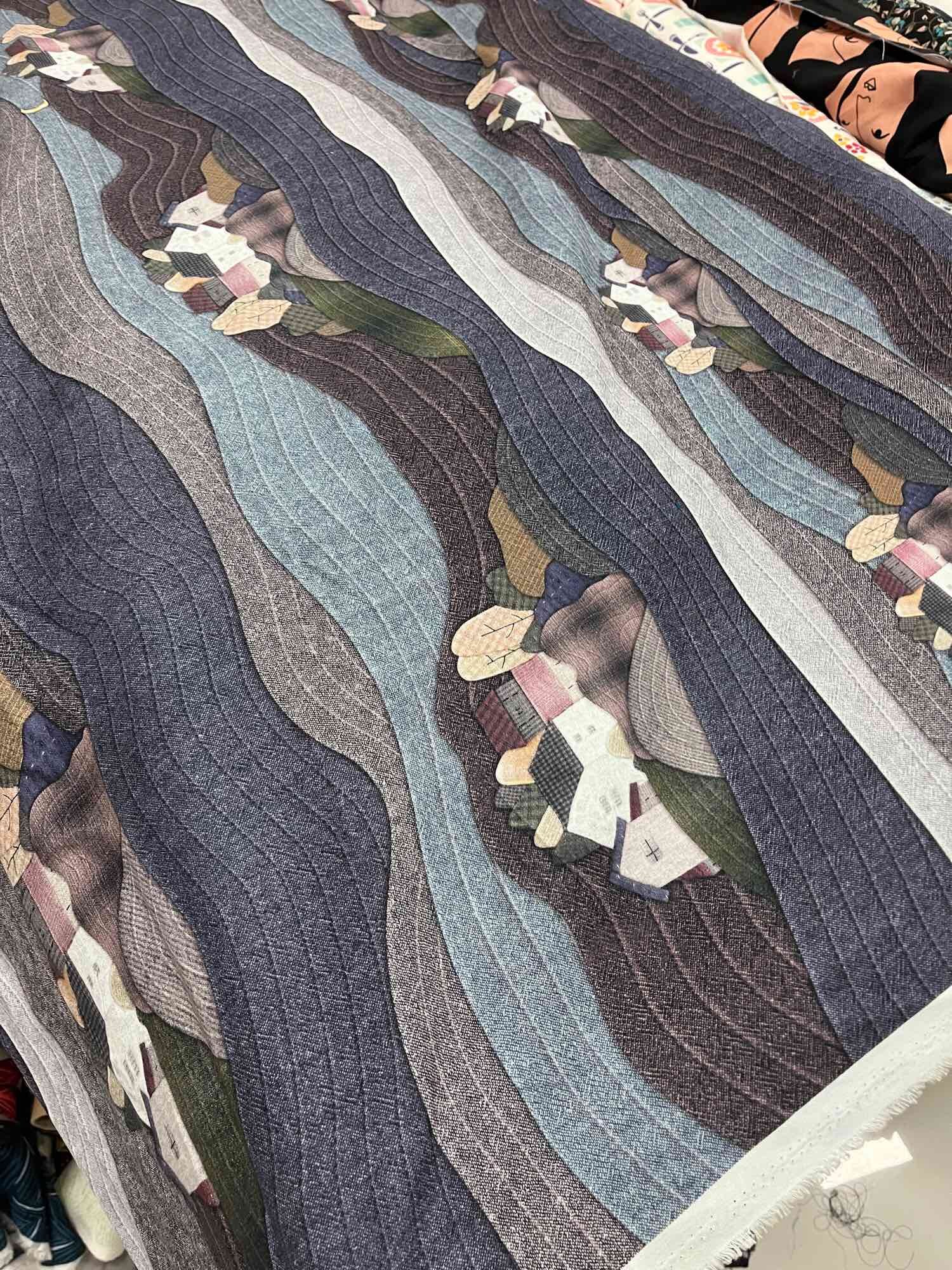 Vải linen in họa tiết lạ mắt. Hàng nhập chuẩn kiện Hàn. Khổ vải 1,4m