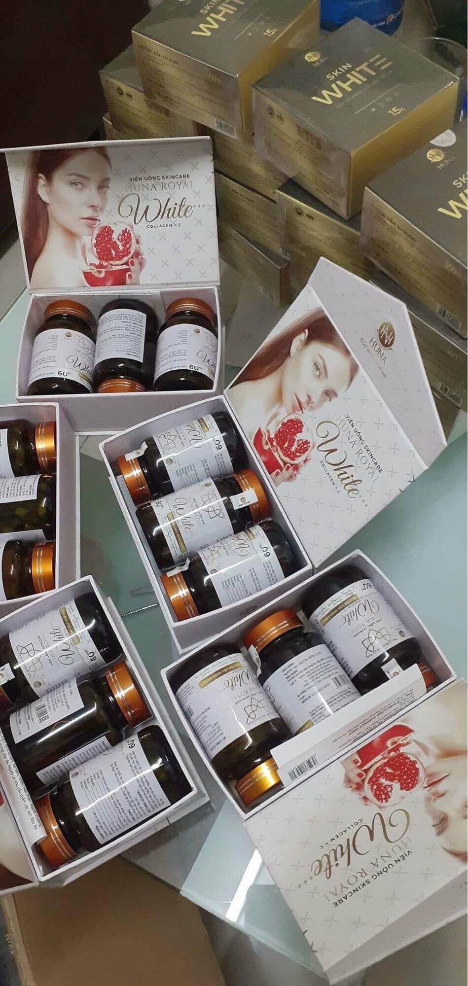 Viên Uống Trắng Da Mờ Nám White+++ Cao Cấp Huna