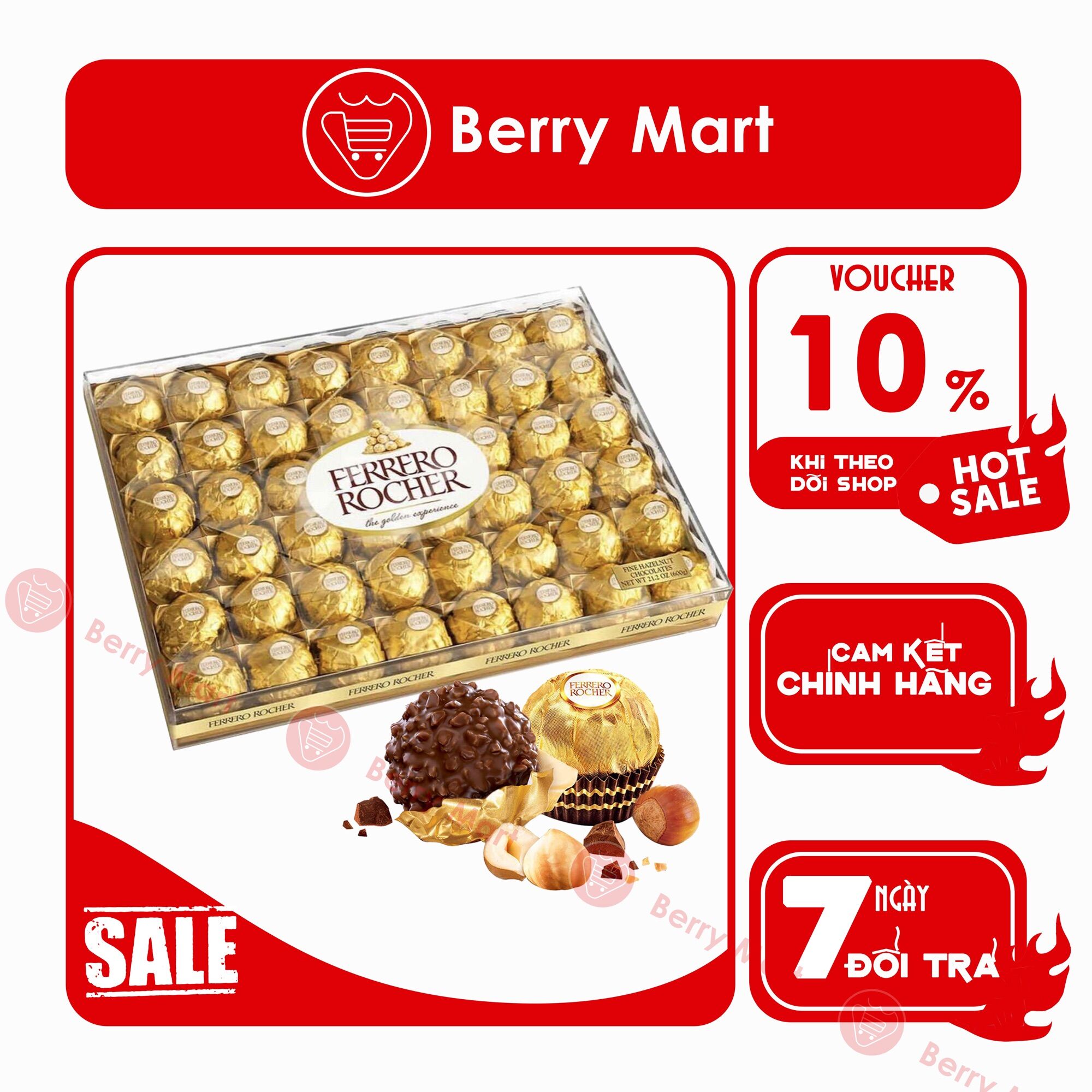 Socola ferrero rocher 48 viên nhập khẩu từ mỹ | berry mart