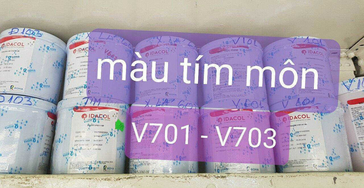 Màu tím môn thực phẩm dạng bột roha