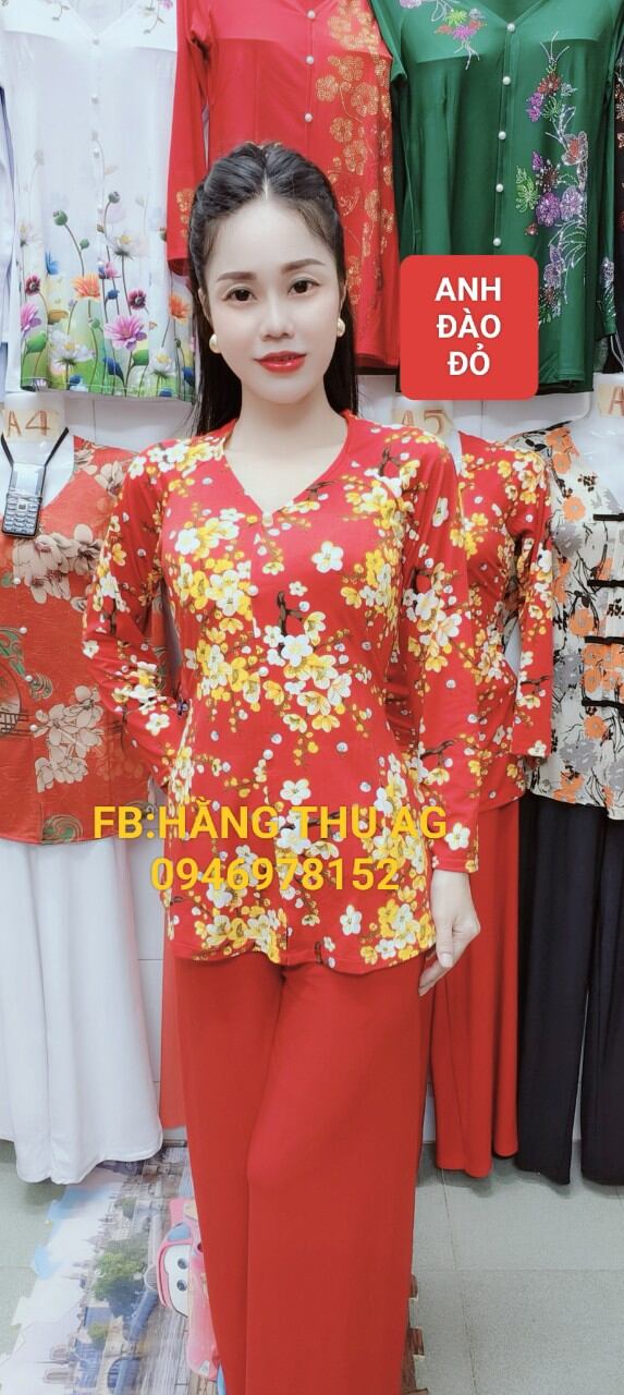 BỘ BÀ BA BÔNG ANH ĐÀO ỐNG RỘNG (BÁN CẢ BỘ CÙNG MÀU)