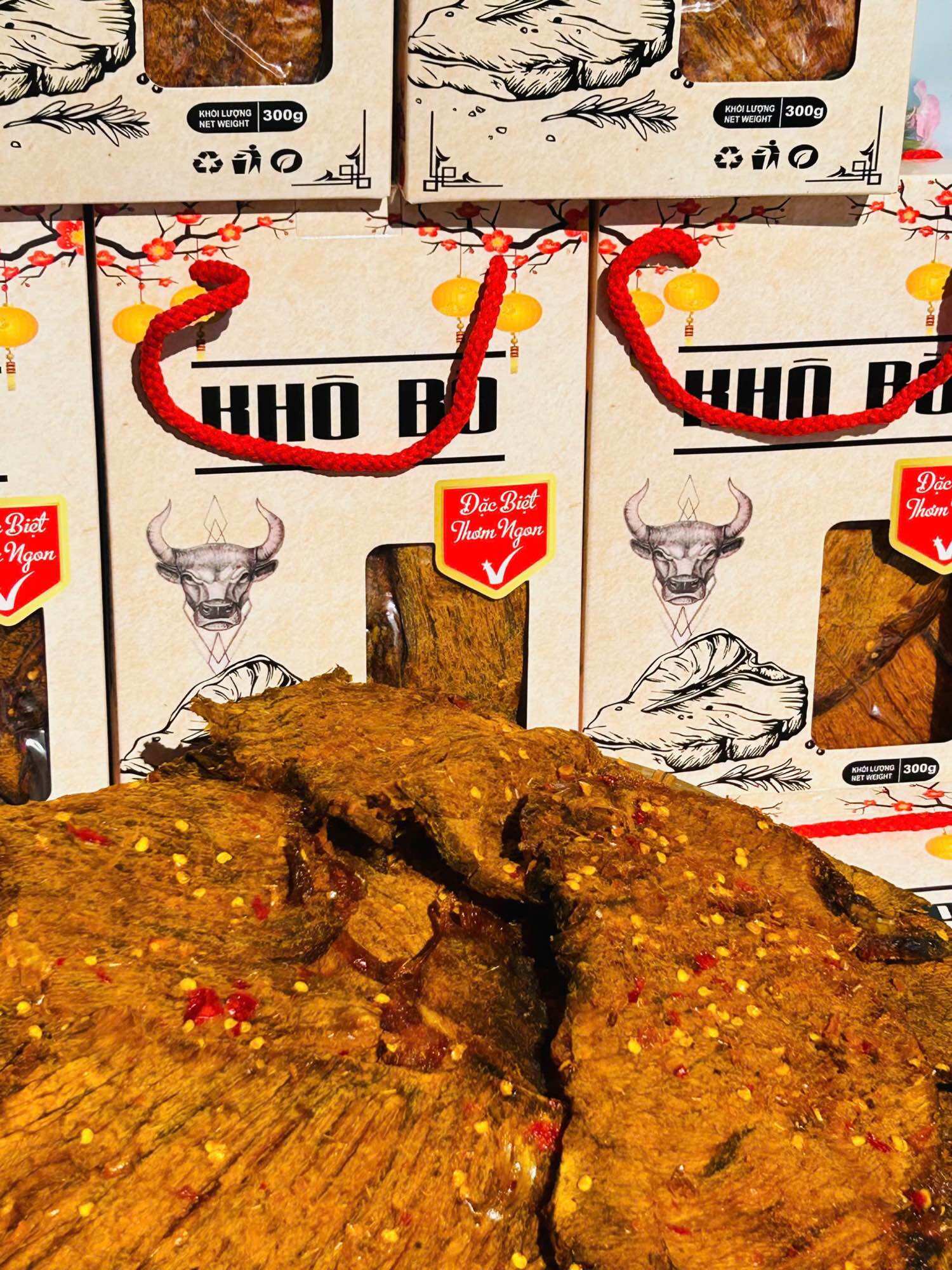 KHÔ BÒ MIẾNG MỀM HỘP GIẤY 300gr