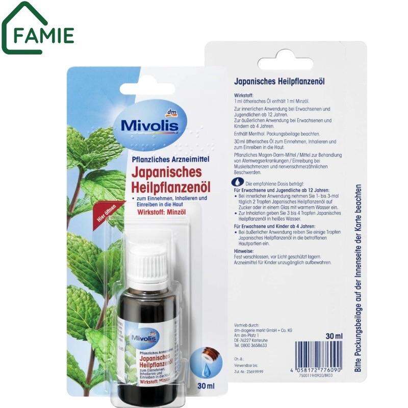 Tinh Dầu Bạc Hà Mivolis Japanisches Heilpflanzenol, 30 ml - Hàng  Đức