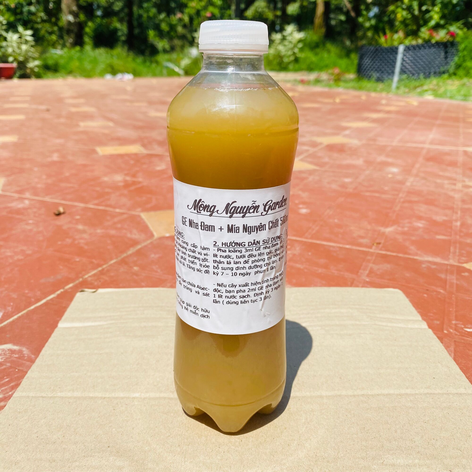 Ge Nha Đam, mía nguyên chất - 500ml, giải độc, cung cấp dưỡng chất cho hoa lan, hồng
