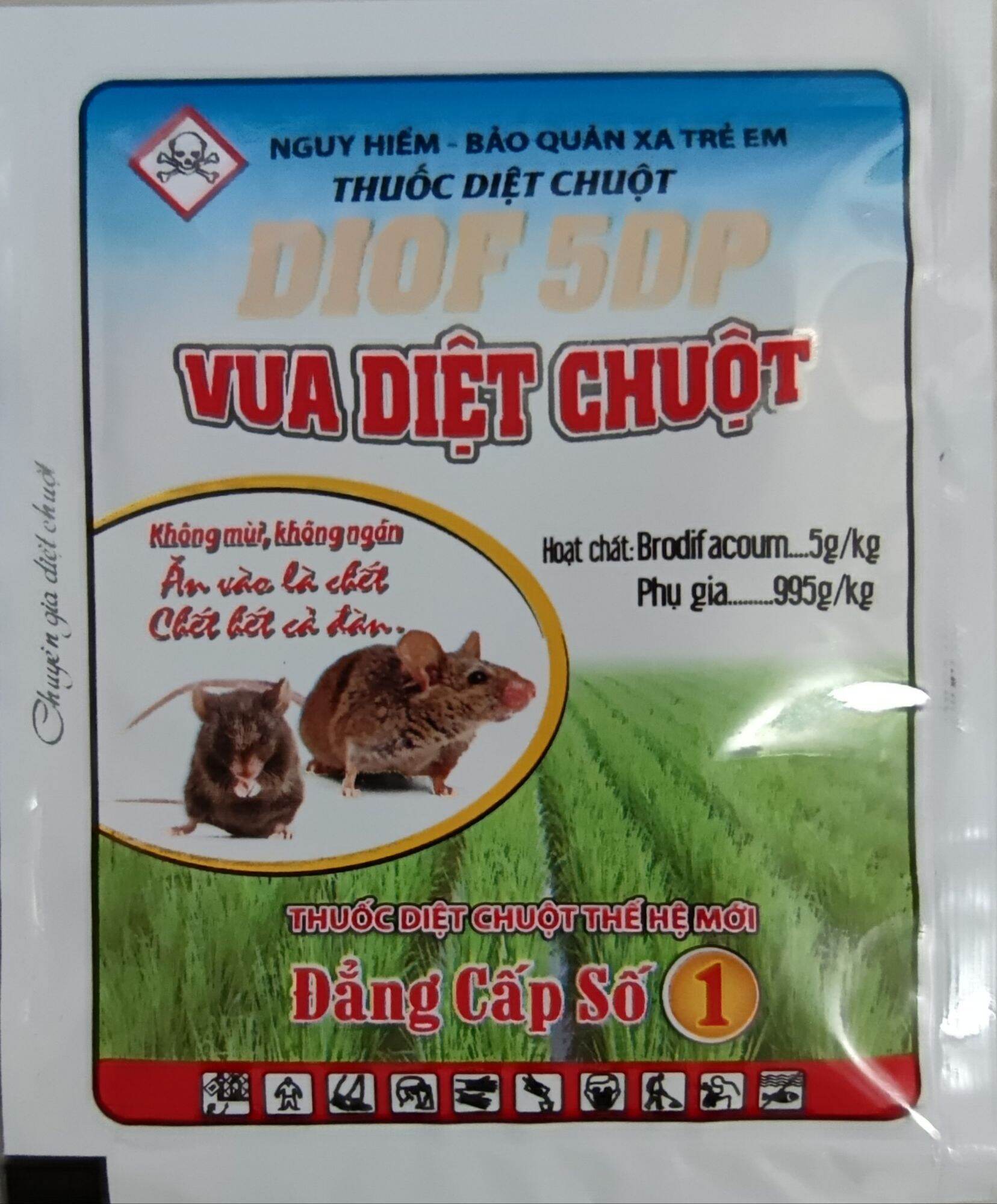  Bột bả diệt chuột Vua diệt chuột  thế hệ mới an toàn hiệu quả 5gr  gói 