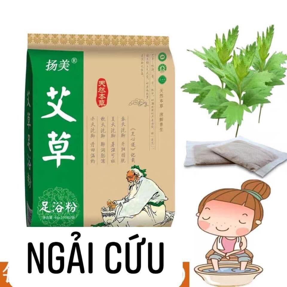 Gói thảo dược ngâm chân ngải cứu