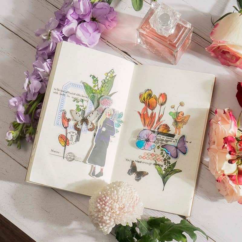 Túi 2 tấm sticker hoạ tiết trang trí DIY