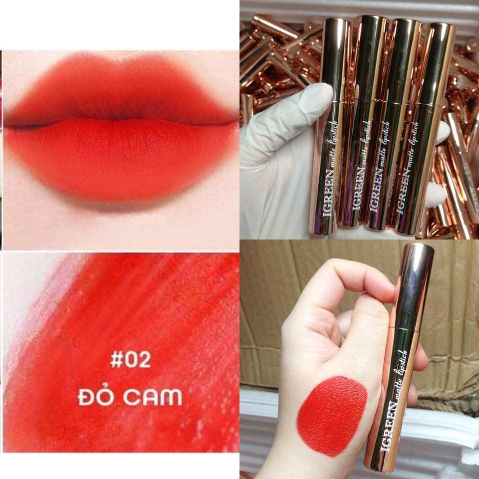 Son kem lì không chì mềm mượt – IGREEN matte lipstick