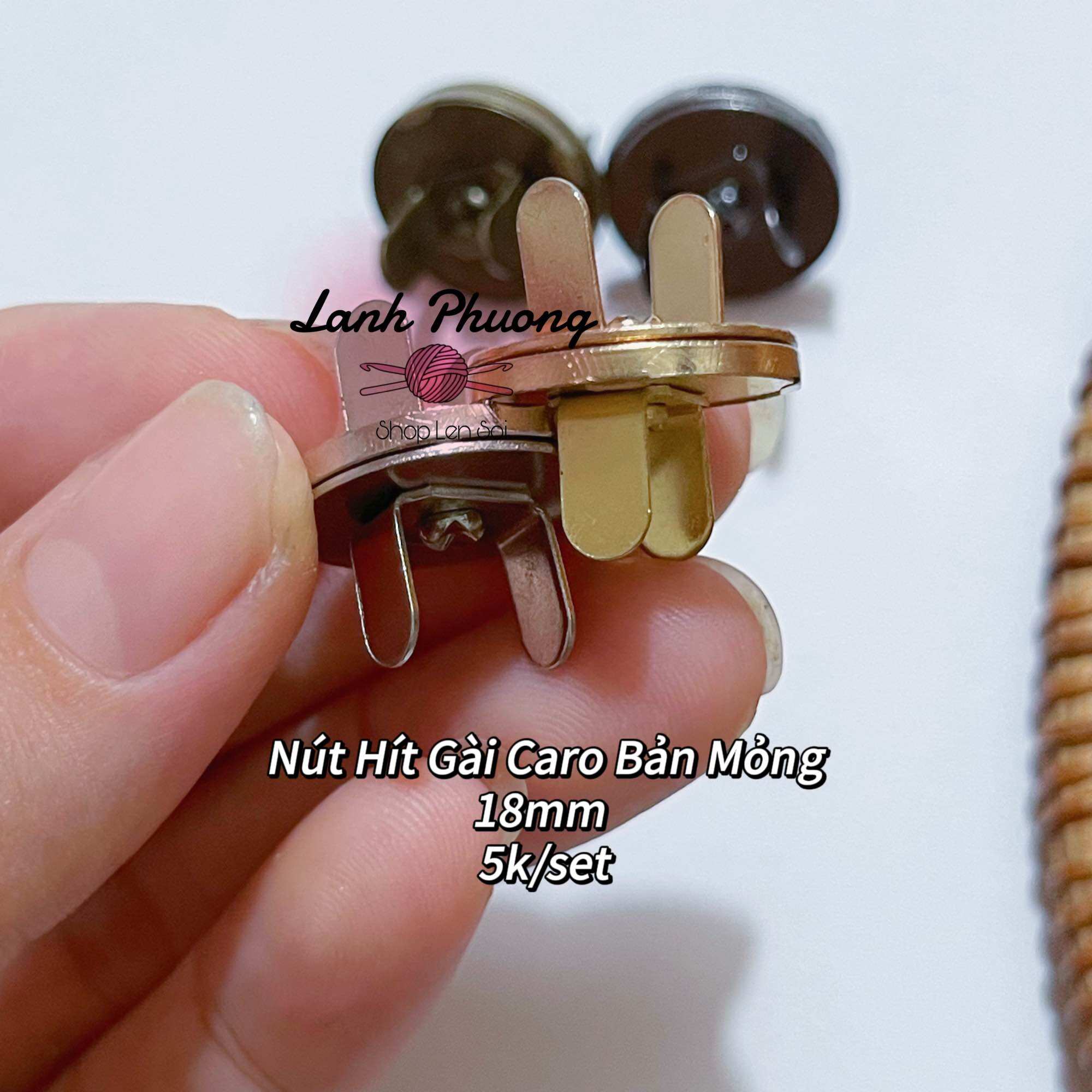 Nút Hít Caro Bản Mỏng 18mm