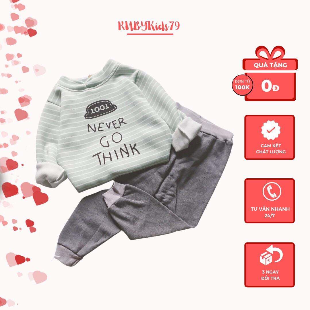Đồ bộ nỉ bông cho bé từ 6 - 16kg - RUBYKids79 - bộ nỉ bông cho bé trai/bé gái siêu ấm siêu xinh
