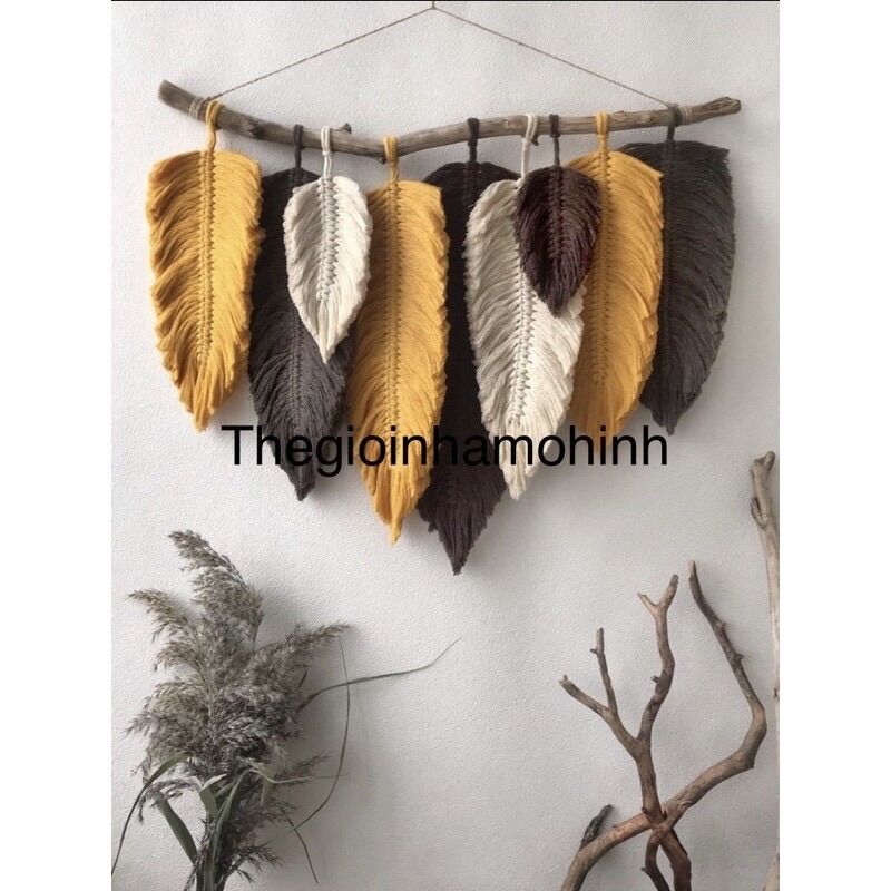 Mành lá macrame