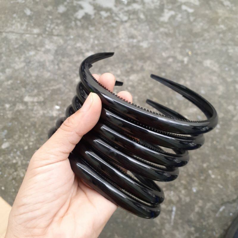Combo 5 cái Bờm cài tóc có răng giữ chắc tóc nhựa mềm (bản 1.2cm)