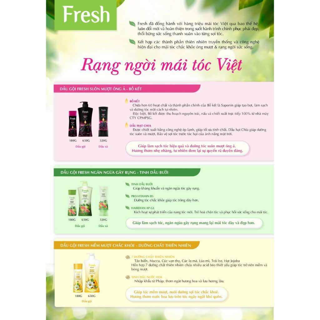 Dầu Gội Fresh Bồ Kết 650g