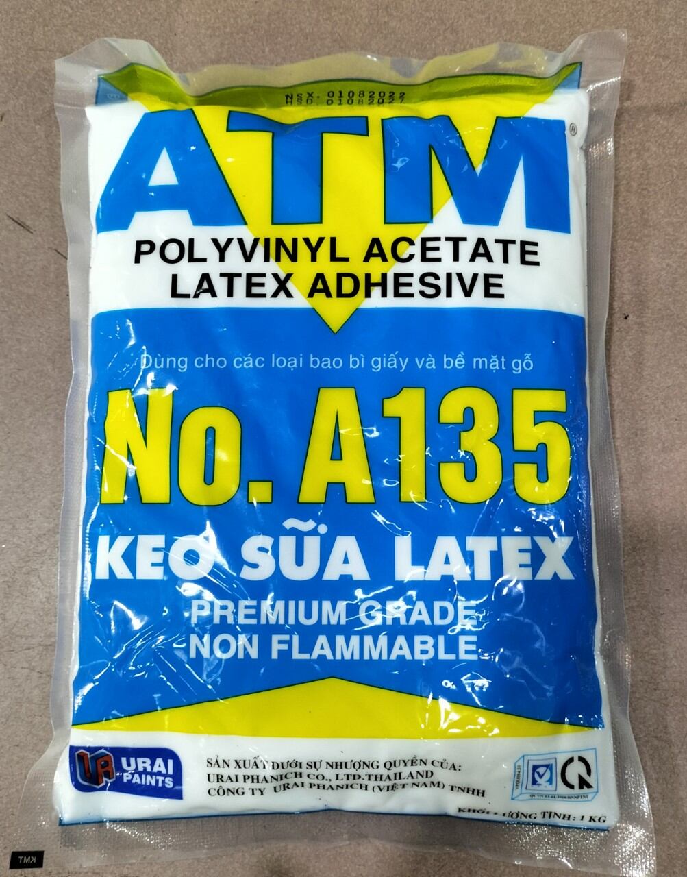 Sỉ bịch 1kg keo sữa Latex No.A135 dùng dán các loại bao bì giấy và bề mặt gỗ