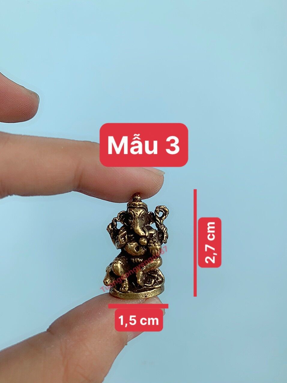 Tượng đồng thần voi Ganesha mini