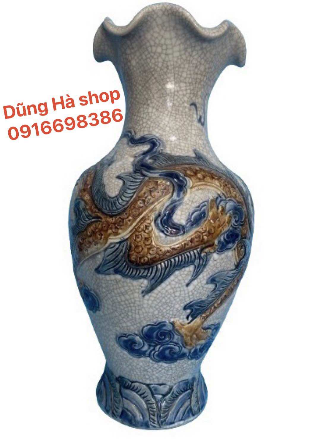 lọ hoa lộc bình sứ Bát Tràng 32 cm ( giá 1 chiếc)