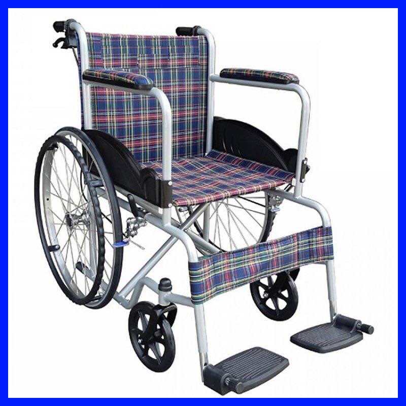 Xe lăn Xe lăn thường vải kẻ Lucass X75 dành cho người khuyết tật, người già