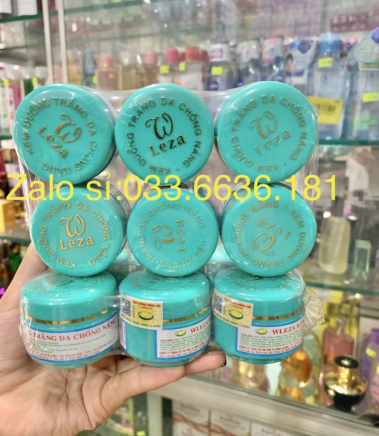 Sỉ combo lốc 6 hủ kem wleza hủ trần 18g