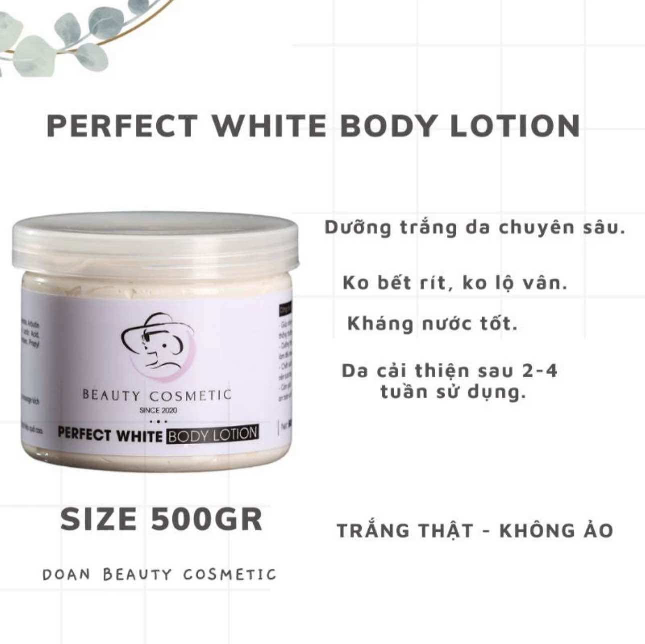 Kem perfect white body lotion 500g