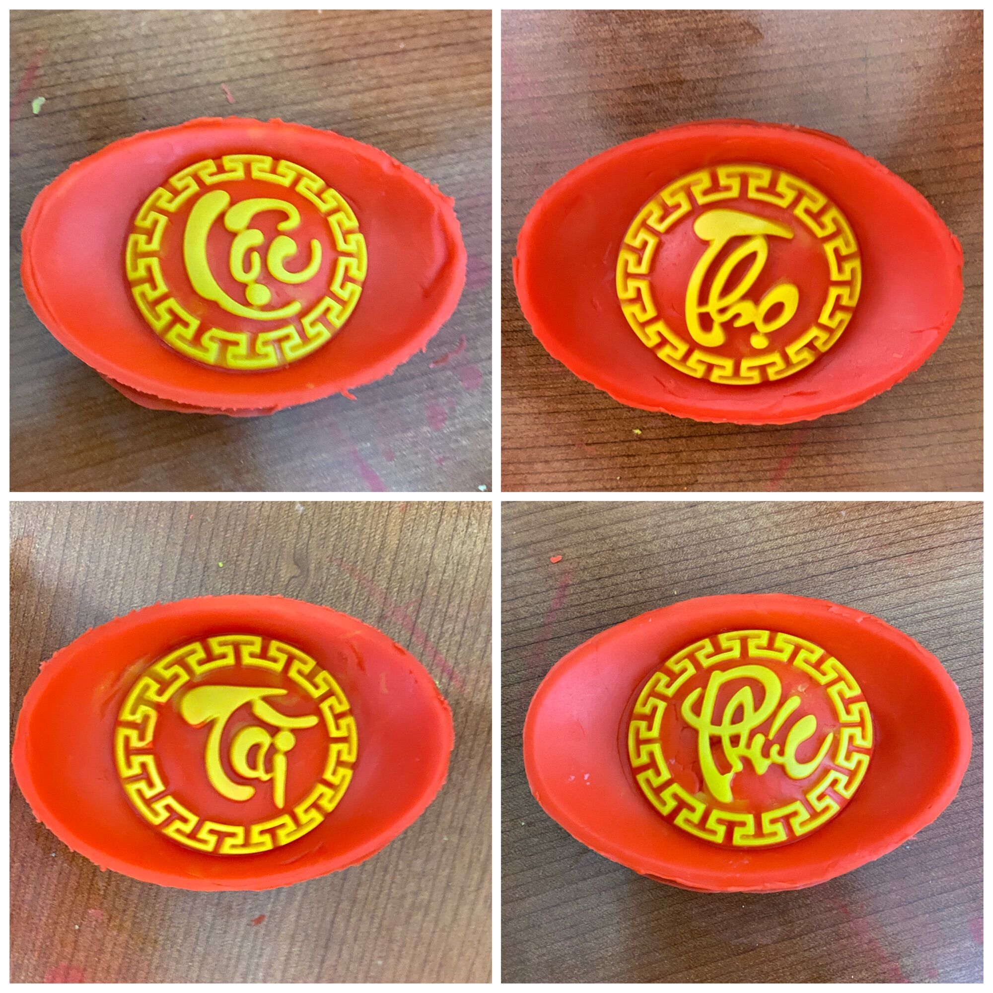 Khuôn trung thu lò xo 2021 mẫu 3D  thỏi vàng Phúc Lộc Thọ Tài