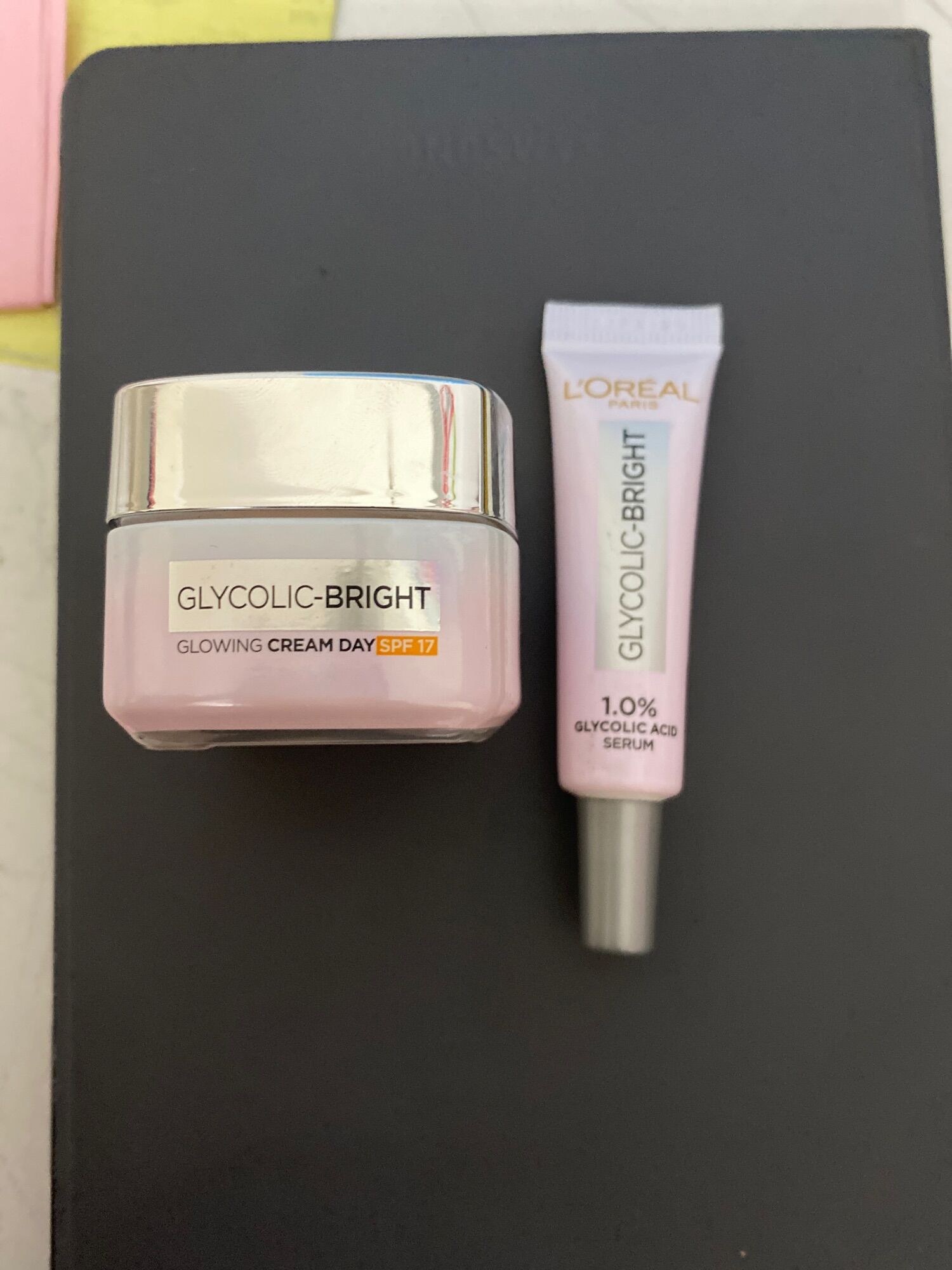 Bộ sản phẩm chăm sóc da Lo'real Glycolic Bright kem dưỡng+ serum