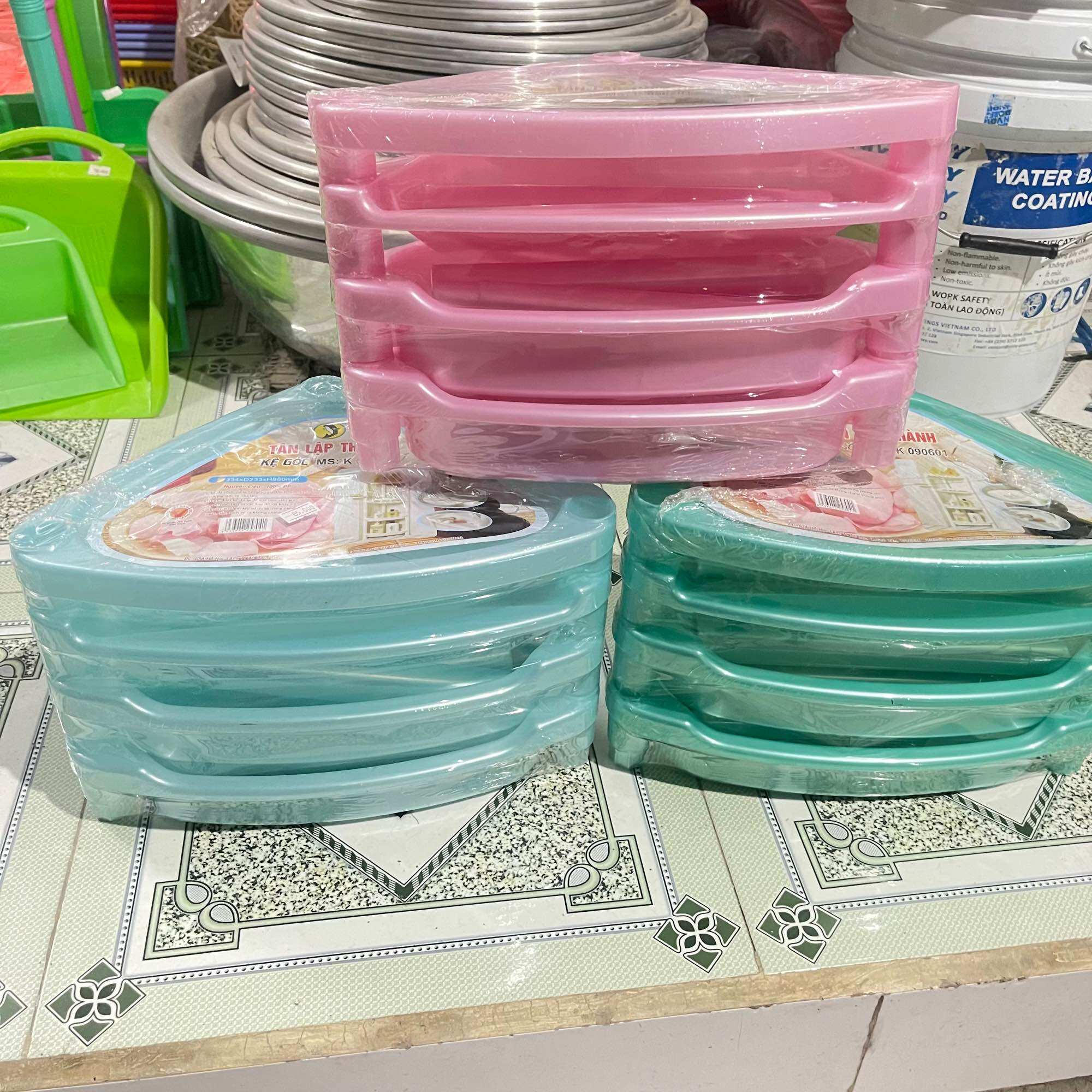 kệ góc nhà tắm 4 tầng