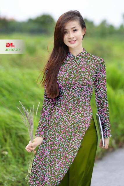 [HCM]Vải áo dài hoa nhí
