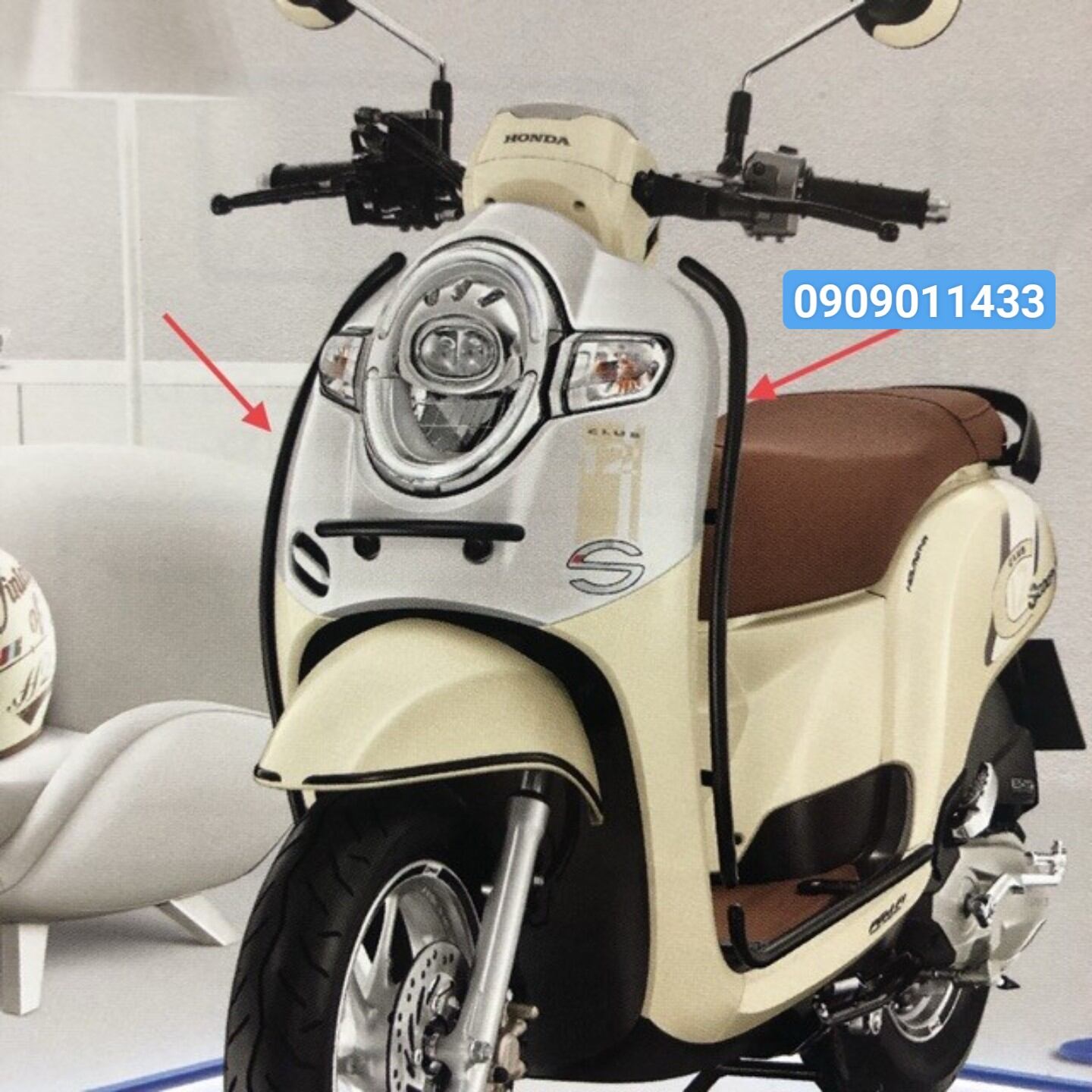 Bộ khung bảo vệ xe scoopy 2017-2019 honda h2c