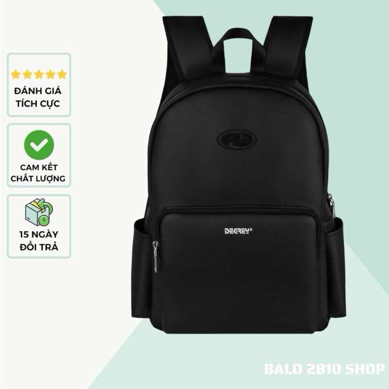 Balo DG Leather Basic Backpack Chất Da Simili Cao Cấp Chống Nước Cặp Da Đi Học Màu Đen Thời Trang Balo 2810 Shop