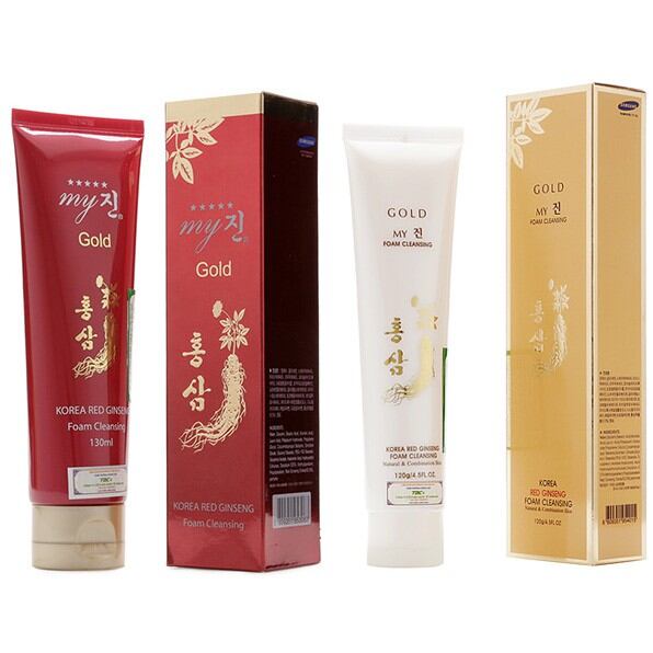 Hàng Chính Hãng - Sữa rửa mặt hồng sâm đỏ và vàng Korea Red Ginseng Foam Cleanser 130ml - Hàn Quốc