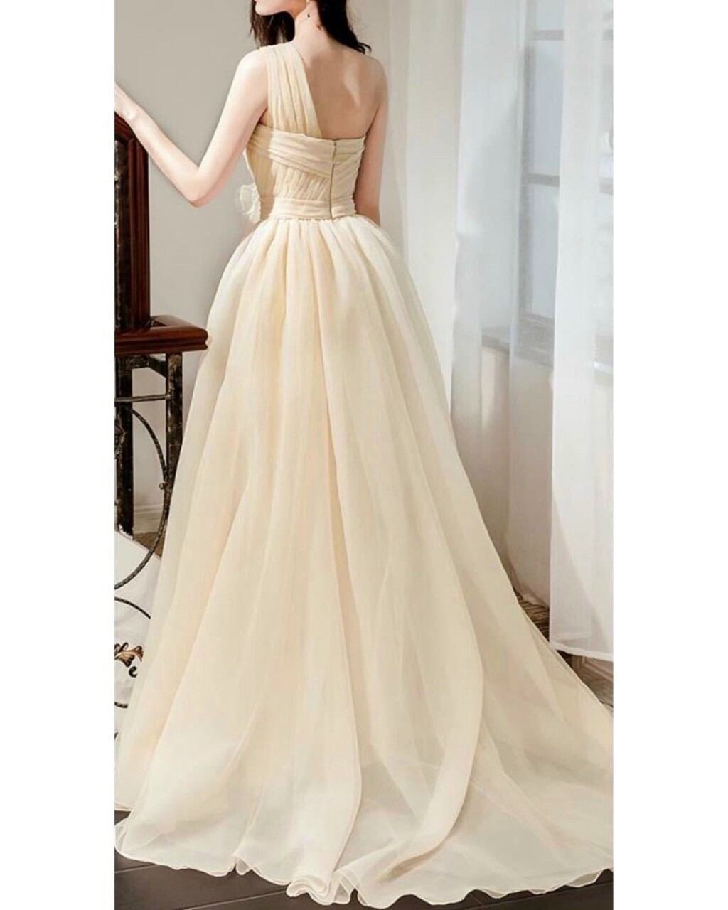 ĐẦM 1VAI XẾP LY  PHỐI BÈO