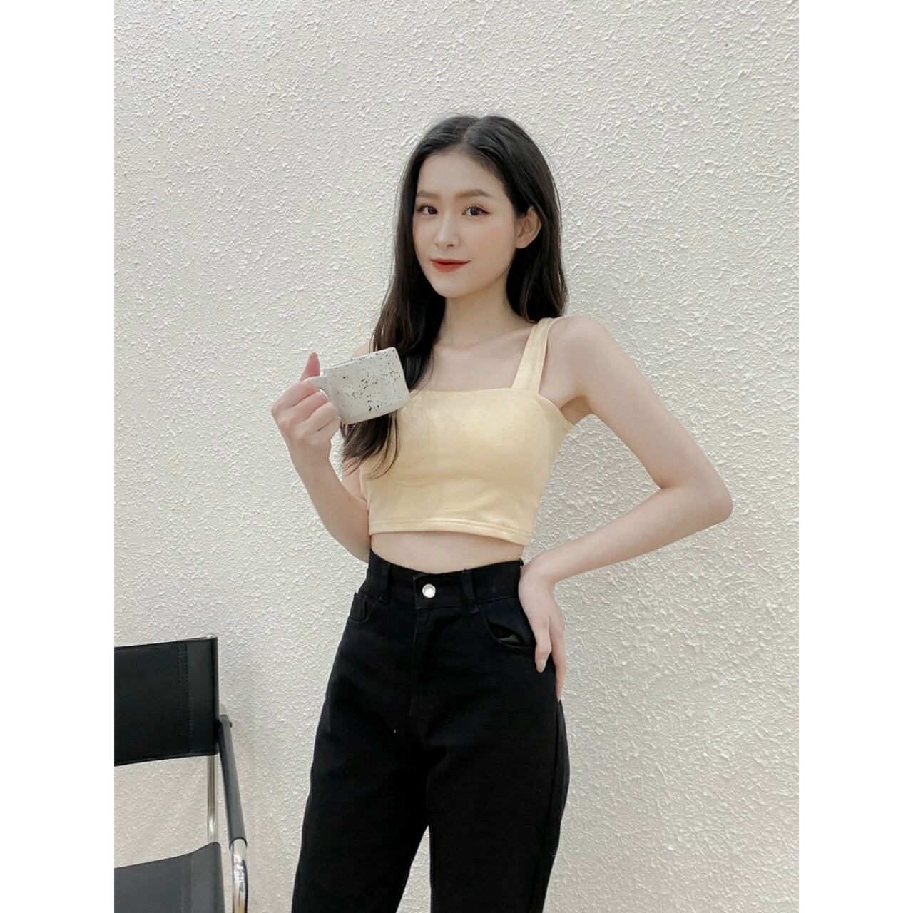 Áo học sinh- áo croptop 2 dây- áo bra giá rẻ