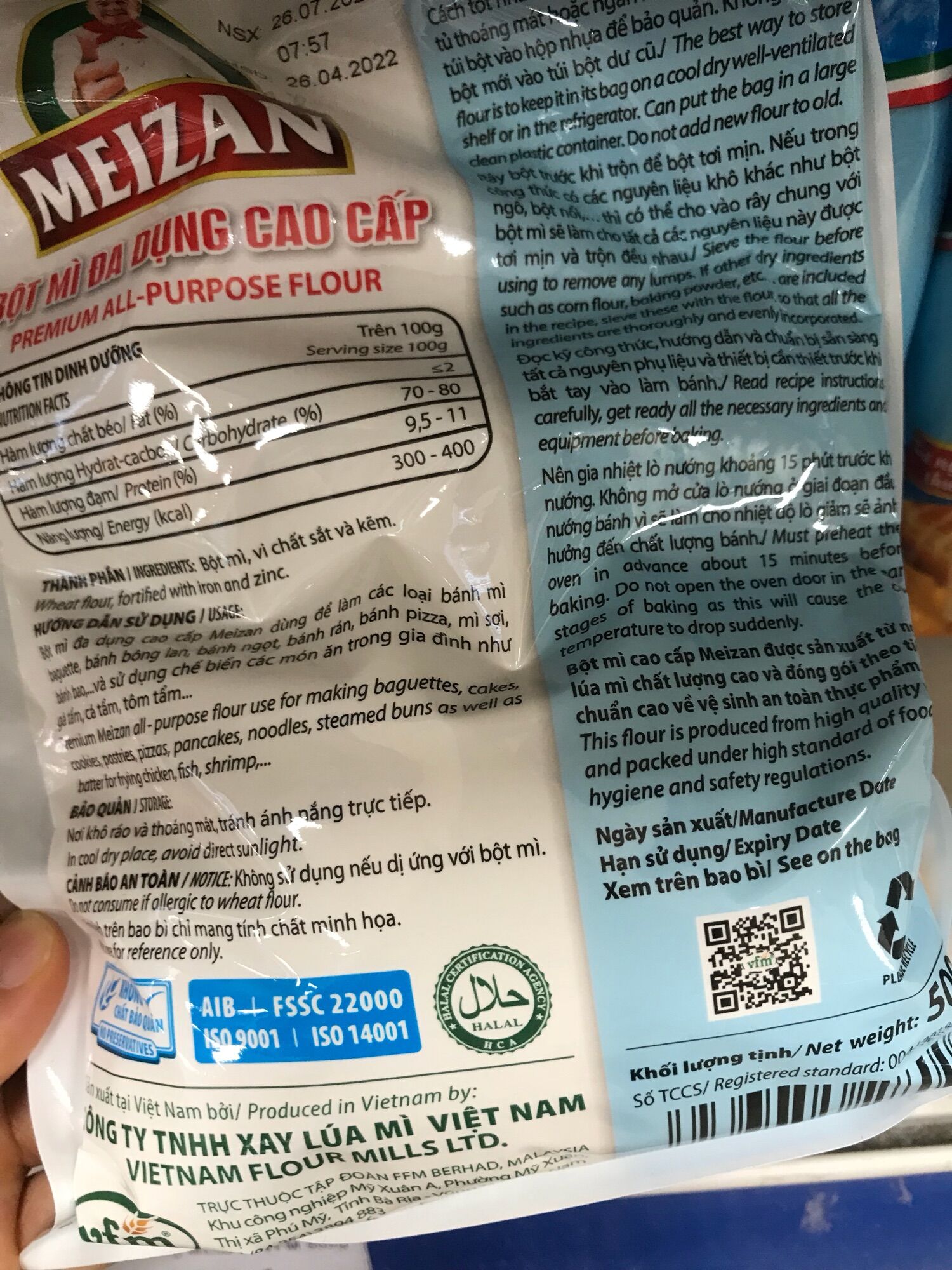 bột Mì đa dụng 500gr