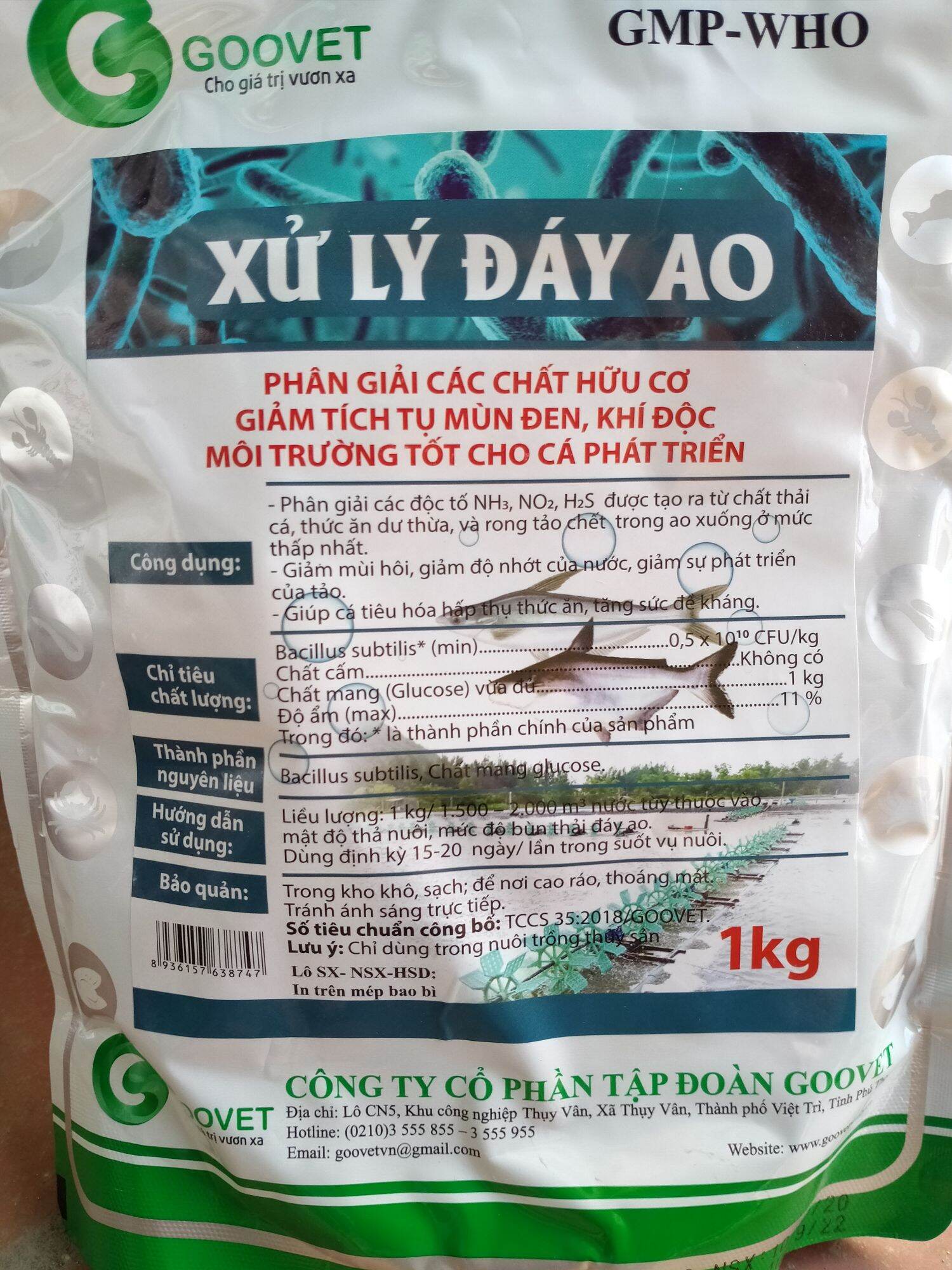 Men vi sinh xử lý đáy ao không cần ủ 1kg